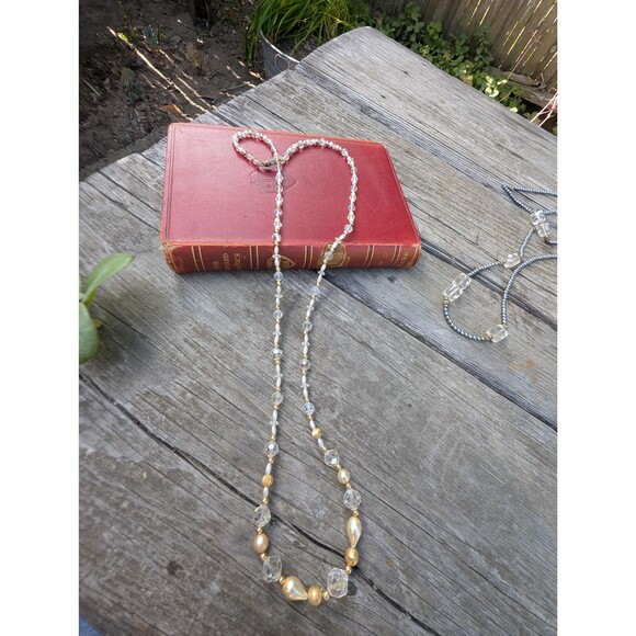 80s Sparkly Beaded Necklaces, Retro Bead Necklace Lot - Picture 8 of 9